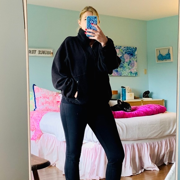 Vintage 90s Men’s Columbia Black Fleece Jacket M - Picture 7 of 7